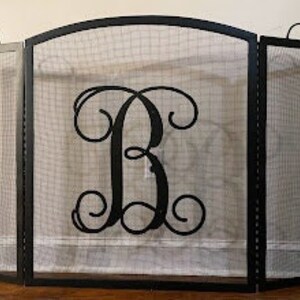 XL Monogramed Fireplace Screen image 2