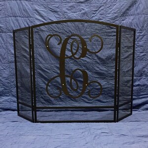Monogramed Fireplace Screen image 3