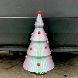 Christmas Tree Hitch Ball Cover. Cover your trailer hitch ball with the Christmas Spirit Shimmer Dark Green