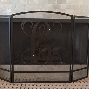 Monogramed Fireplace Screen image 4