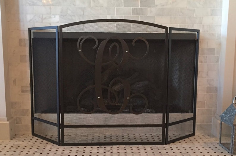 Monogramed Fireplace Screen image 4