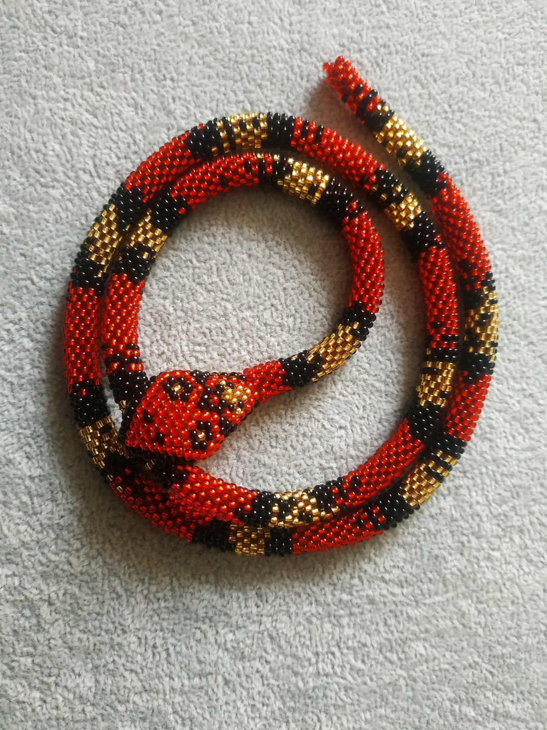Crochet Beaded Snake Necklace,turkish Snake Pow,prisoners of First