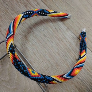 thin beaded headband,native american pattern,baby girls&womens headband,Mother’s Day