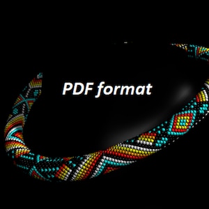 Pattern crocheted beaded necklace in PDF format, Bead necklace pattern, Rope from beads PDF, Pray for Ukraine, Stand with Ukraine
