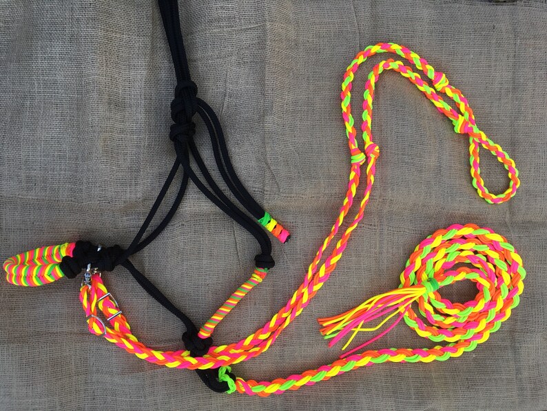 CUSTOM Bitless Trail Set Rope Halter Sidepull With Braided Etsy