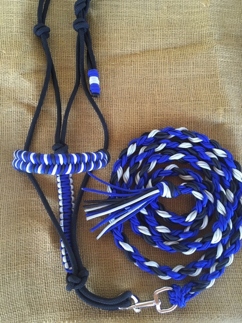 CUSTOM Rope Horse Halter with Braided Noseband & Matching Etsy