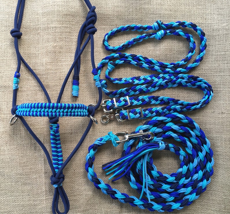 CUSTOM Bitless Trail Set Rope Halter Sidepull With Braided Etsy