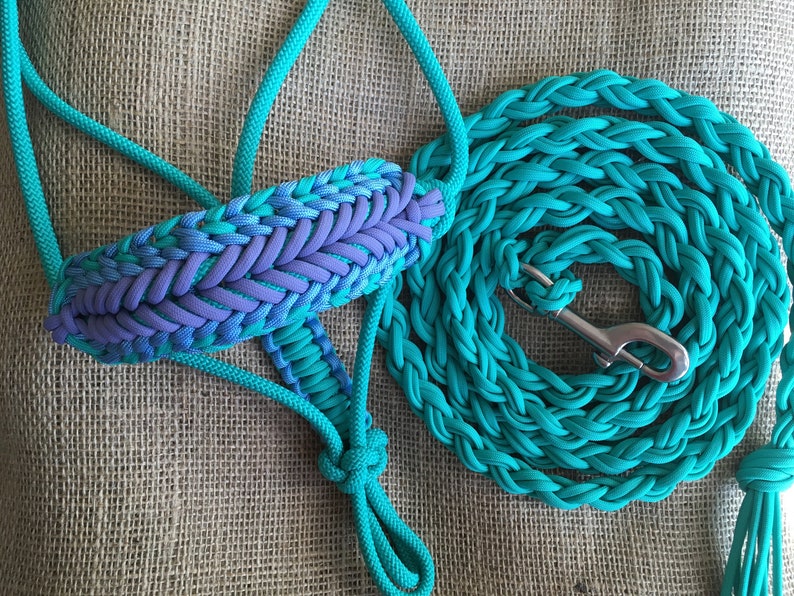 CUSTOM Rope Horse Halter With Braided Noseband & Matching Etsy