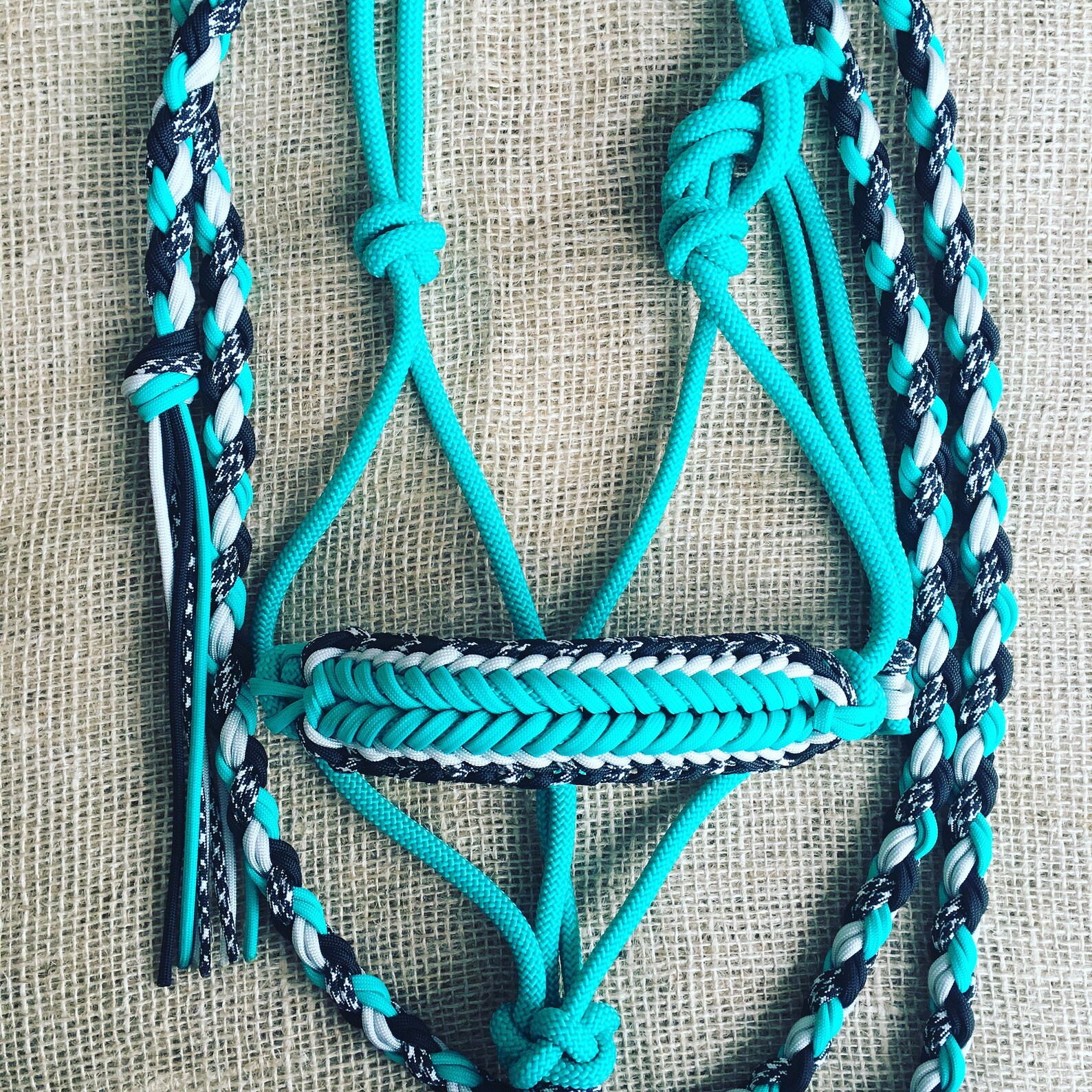 CUSTOM Rope Horse Halter With Braided Noseband & Matching Etsy