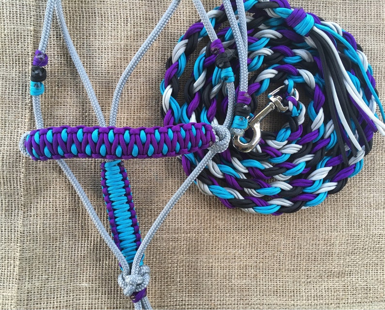 CUSTOM Rope Horse Halter with Braided Noseband & Matching Etsy