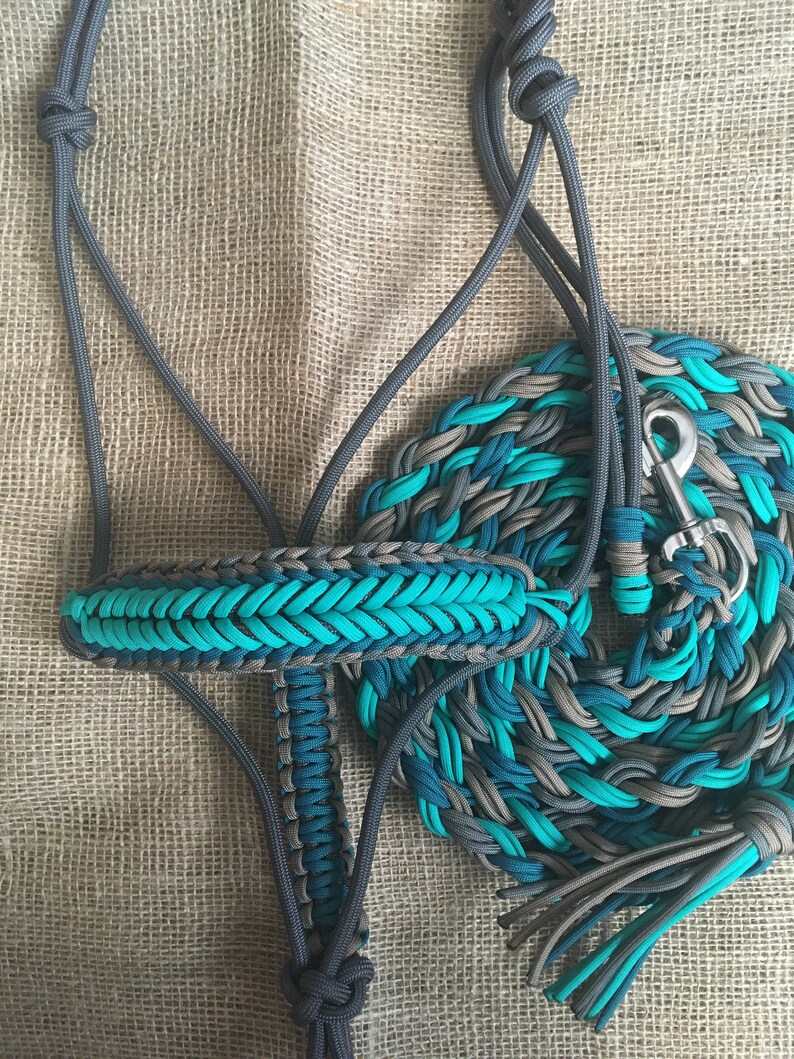 CUSTOM Rope Horse Halter with Braided Noseband & Matching Etsy
