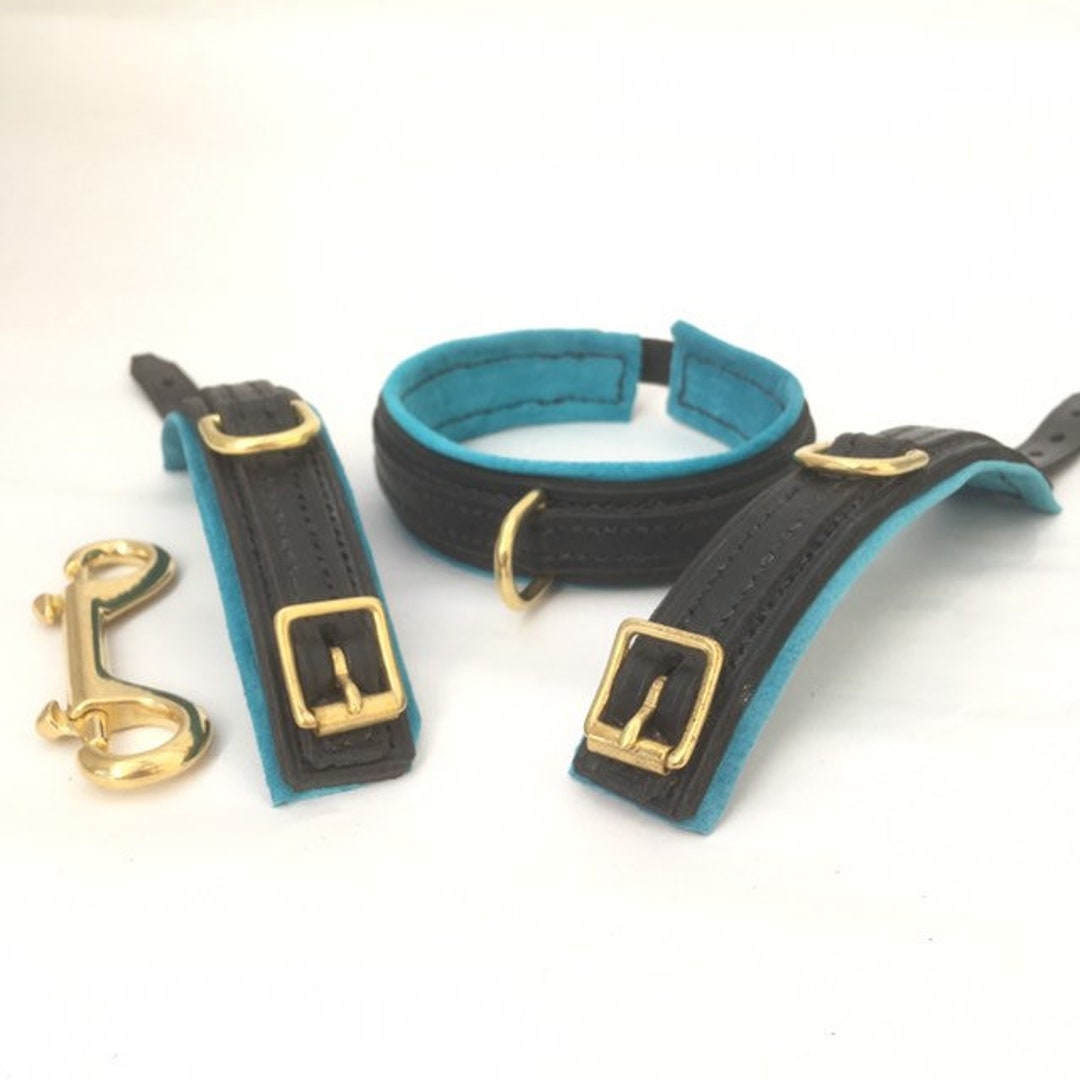Collar and Cuffs Collar and Cuffs Set Leather Restraints Etsy