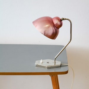 Vintage Pink Desk Lamp: Mid-Century Modern Inkop, Yugoslavia