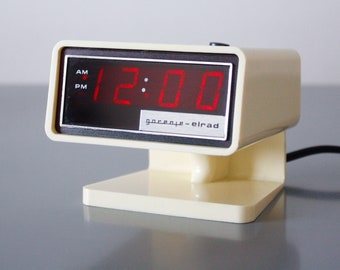 Working Space Age LED Digital Alarm Clock / Vintage Alarm Clock / 70s Office Clock / Yugoslavia / MCM Clock / Retro Clock / Atomic Age Clock