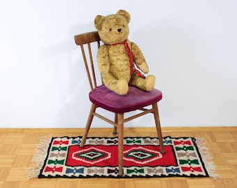 Chaise moderne vintage pour enfants en bois rembourrée, Mid-Century