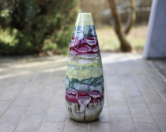 XL Vintage KIL Liboje Ceramic Floor Vase: Mid Century Modern Pottery