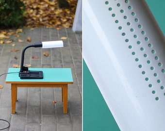 Vintage Veneta Lumi Gooseneck Desk Lamp: 80s Memphis Style Organizer