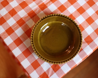Vintage KIL Liboje Serving Plate – Olive Green Glaze