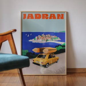Fine Art Giclée Print Jadran Jugoslawien 50 x 70 cm / Jugoslawien Wand Kunst / Vintage Reise Poster / Retro Poster / Reise Kunstdruck