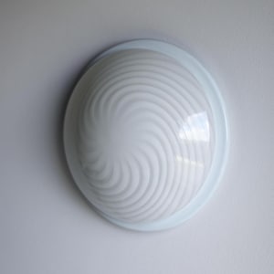 Vintage Murano Glass Swirl Flush Mount Light - Mid-Century Yugoslavia Sconce