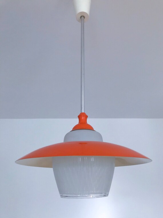modern orange pendant light