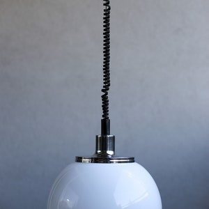 White Meblo Ceiling Light Model Faro / Space Age Pendant Lamp / Adjustable Meblo Space Age Pendant Lamp / 70s / Meblo Guzzini / Yugoslavia image 9