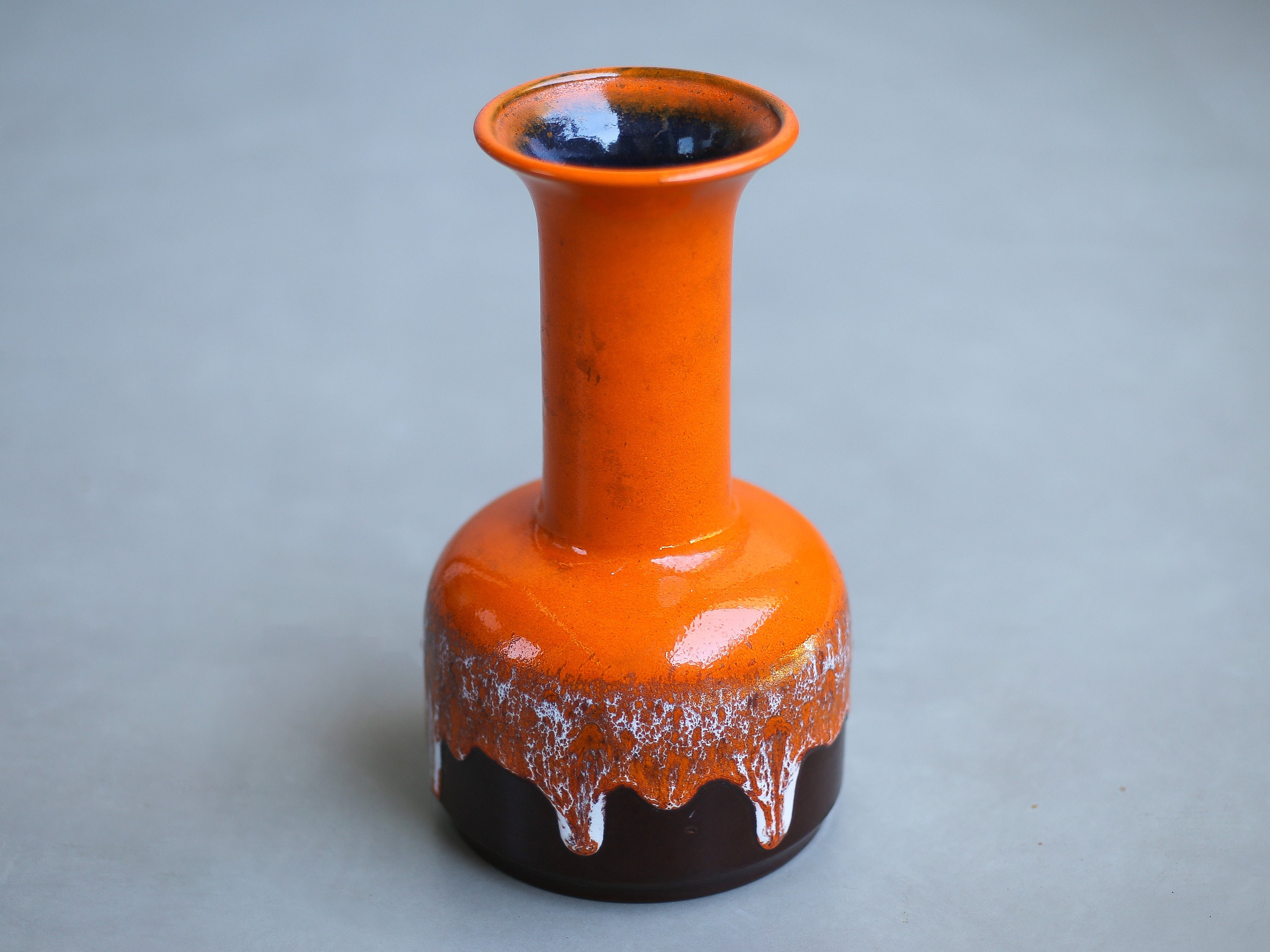 Large Mint Condition Vintage Fat Lava Vase / West German Pottery
