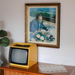 Vintage Josip Broz Tito Portrait: 1970s Yugoslav Photo in Ornate Gold Frame