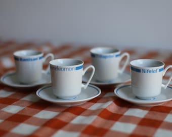 Juego de tazas de café vintage de porcelana Zajecar: fabricado en Yugoslavia