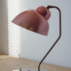 Mid Century Modern Desk Lamp / Vintage Desk Lamp Made in Yugoslavia / Vintage Table Lamp / Mid-Century Pink Table Lamp by Inkop 60s image 10