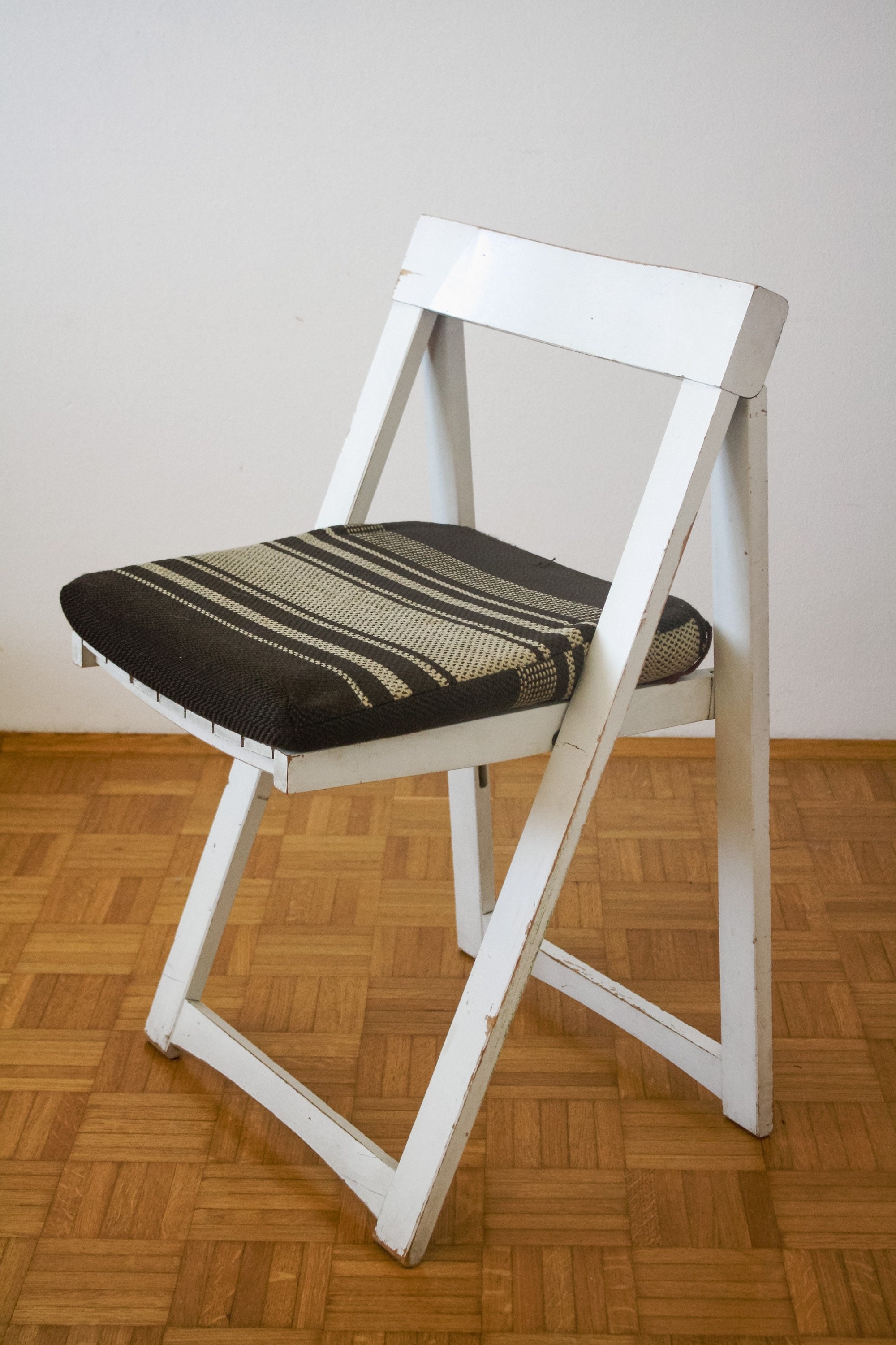 Vintage Trieste Folding Chair by Aldo Jacober: White Beech Wood