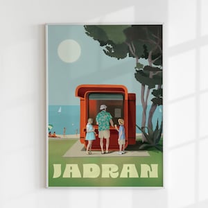 Yugoslavia Travel Poster: Kiosk K67 Vintage Adriatic Art Print