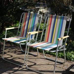 Vintage aluminum folding chair - Etsy.de