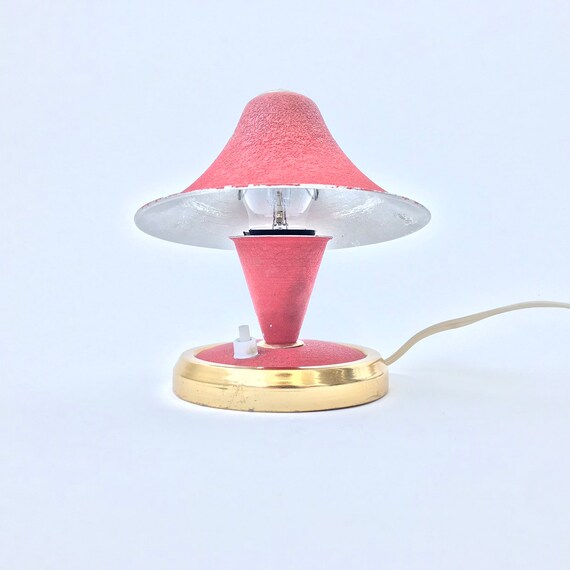 Vintage Desk Lamp Nightstand Lamp Mushroom Lamp Mid Century Etsy