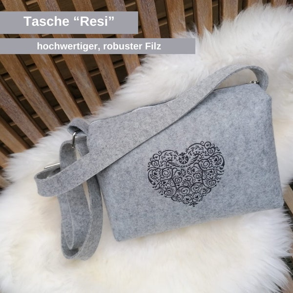 Tasche "Resi" aus 100% Wollfilz