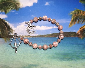 Strength and Courage - Leopard Skin Jasper Prayer Beads - Devotional Beads - Witch's Ladder