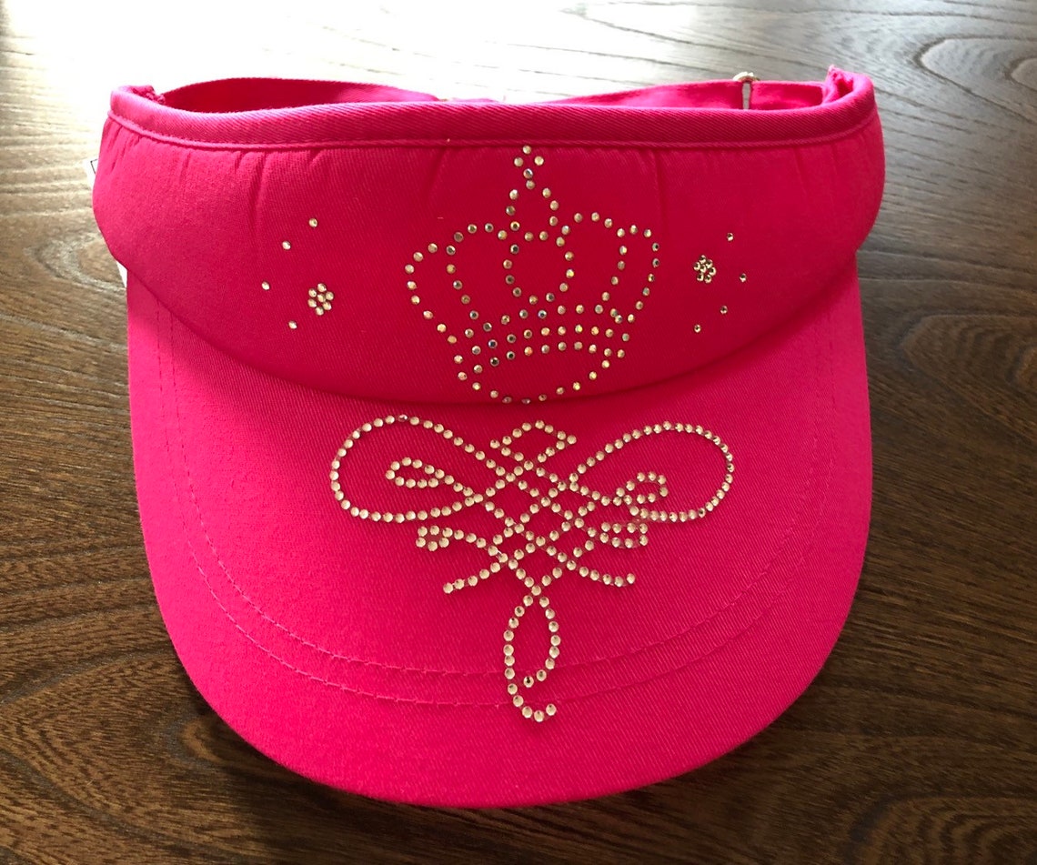 Women's Princess Bling Hot Pink Golf Sun Hat Visor Tennis Etsy