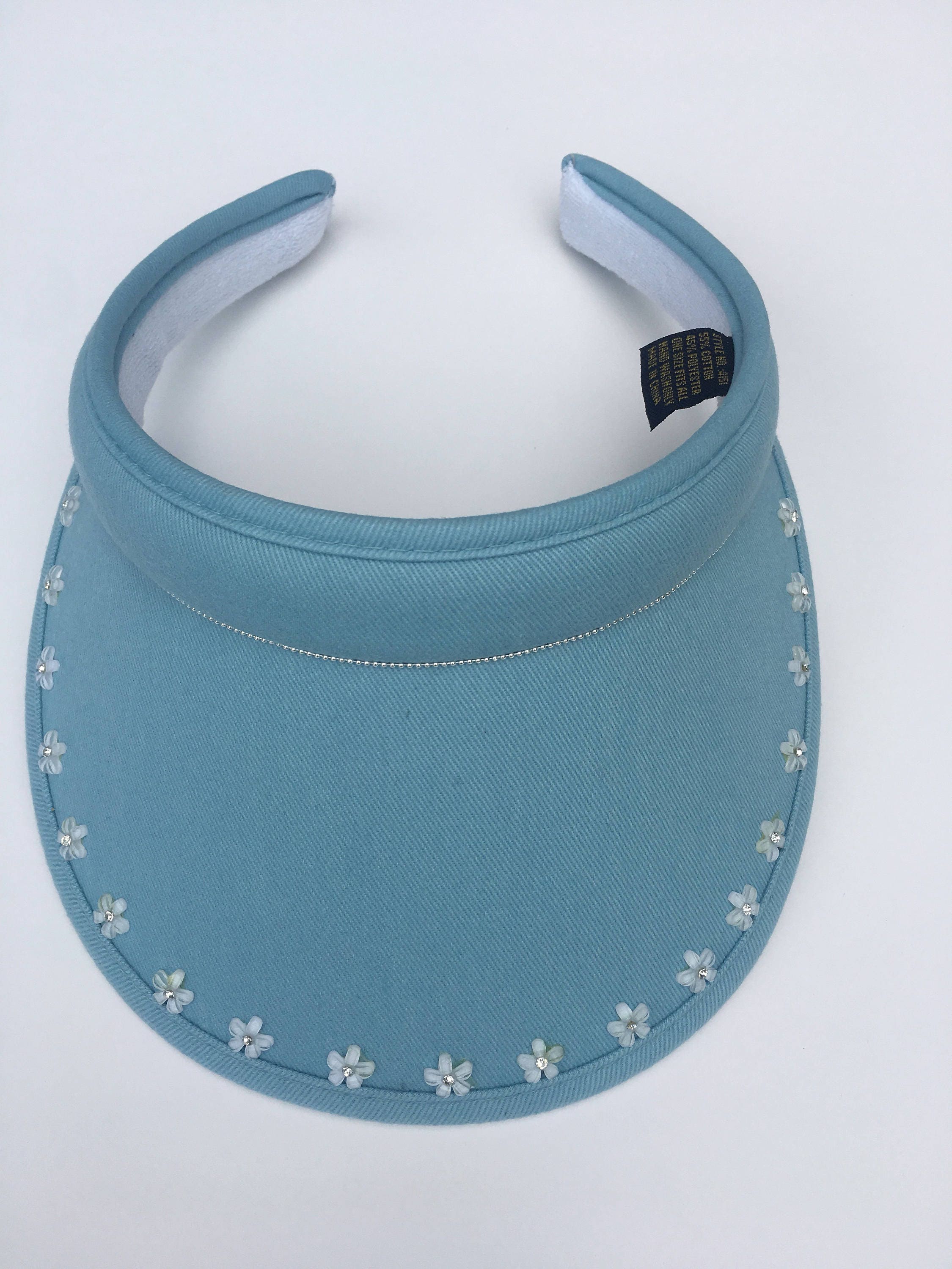 Ladies golf visor visor with bling handmade with diamante Etsy