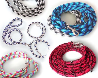 Thick Herringbone braid // custom made square braid leash durable paracord dog lead for large dogs, multiple leash styles