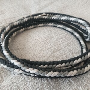 Herringbone square braid leash // custom made durable paracord dog lead for medium-large dogs, multiple leash styles image 5