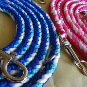 Herringbone square braid leash // custom made durable paracord dog lead for medium-large dogs, multiple leash styles image 6