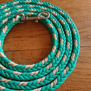 Herringbone square braid leash // custom made durable paracord dog lead for medium-large dogs, multiple leash styles image 3