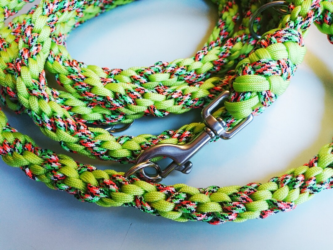 Kumihimo Paracord Leash, Long Adjustable Round Lead, Multi-purpose