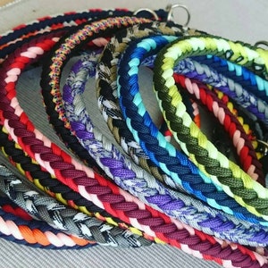 Herringbone square braid leash // custom made durable paracord dog lead for medium-large dogs, multiple leash styles image 8