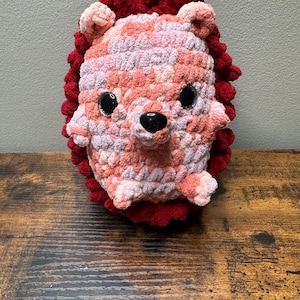 Crochet Hedgehog Plushie: Handmade Chenille Stuffed Animal