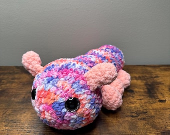 Crochet Caterpillar Plushie Handmade Amigurumi Stuffed Animal Soft Cuddly Gift for Kids & Nursery Decor