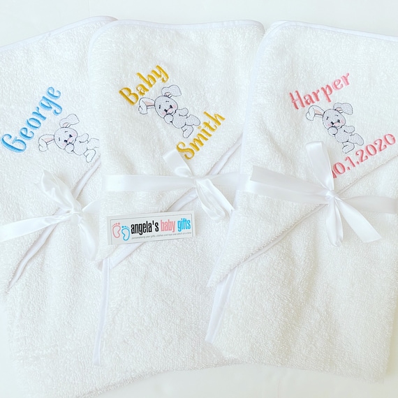 personalised baby bath towels