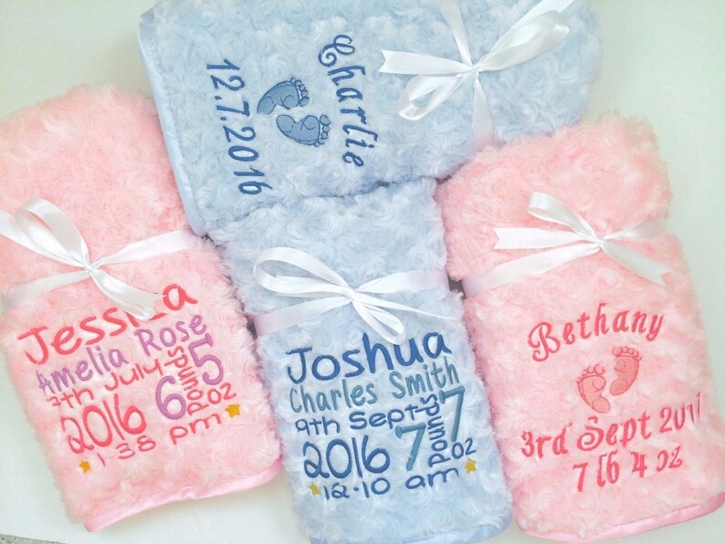 personalised fluffy baby blankets
