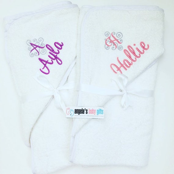 personalised baby bath towels