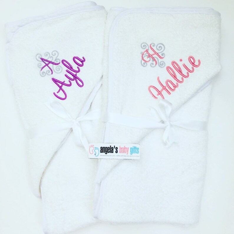 personalised hooded towel baby